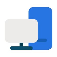 Desktop computer line icon