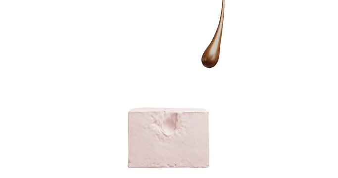 3d animation of a square piece of hair removal, hair loss. The concept of hair loss, laser waxing, skin care, hair transplant.