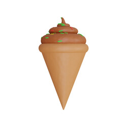 3D Model of Ice Cream.Ice Cream Design in 3D. Intriguing 3D Model of Ice Cream.
3d illustration, 3d element, 3d rendering. 3d visualization isolated on a transparent background