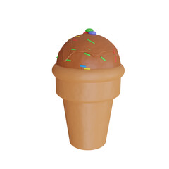 3D Model of Ice Cream.Ice Cream Design in 3D. Intriguing 3D Model of Ice Cream.
3d illustration, 3d element, 3d rendering. 3d visualization isolated on a transparent background