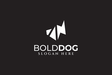 Fototapeta premium dog thunder bold masculine modern logo design template