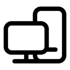 Desktop computer line icon