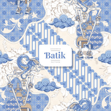 batik wayang seamless pattern 7