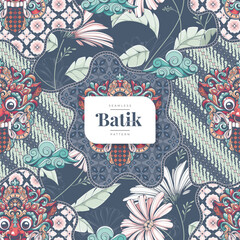 batik wayang seamless pattern 2