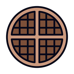 Waffle line icon