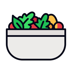 Salad line icon