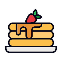 Pancakes line icon