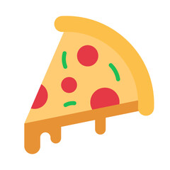Pizza slice line icon
