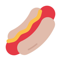 Hot dog line icon