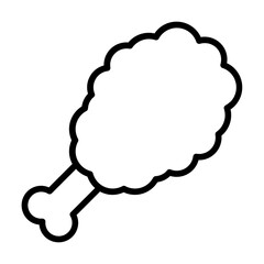 Fried chicken line icon