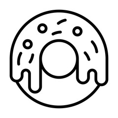 Donut line icon