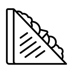 Breakfast sandwich line icon