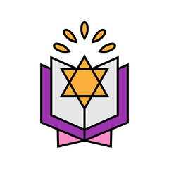 Religious Colored Outline Style in Design Icon