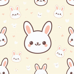 seamless pattern background with bunnies