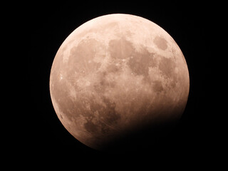 partial lunar eclipse in October 2023     © Jana