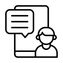 Influencer marketing line icon