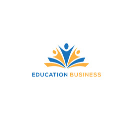 Education logo, book logo design for bookstore, book company publisher, encyclopedia, library,