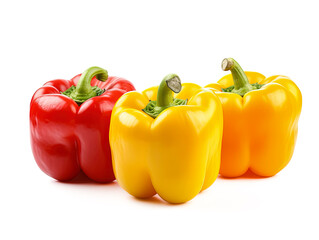 Sweet bell pepper isolated on white background cutout