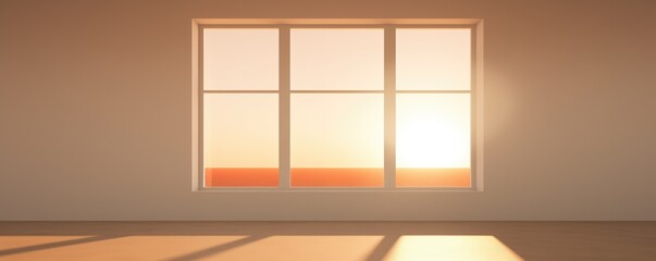 Setting Suns Light Streaming Through Window