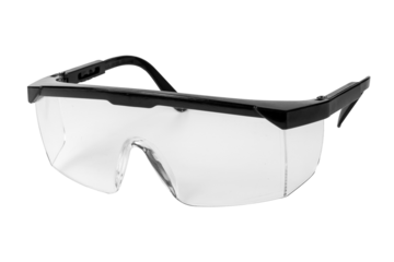 Protective work glasses isolated on a white background.