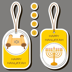 Beautiful illustration on theme of celebrating annual Hanukkah holiday