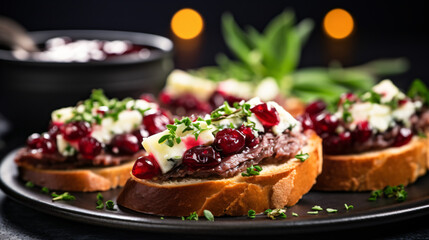 Holiday crostini appetizers