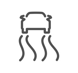Car safety related icon outline and linear vector.