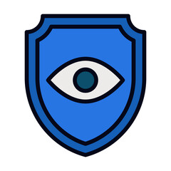 Security and surveillance line icon