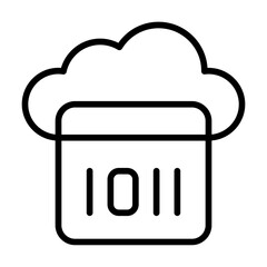 Cloud computing line icon