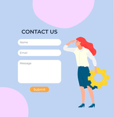 Contact us. Vector illustration. Our web page provides detailed content about our products services. Contact us form. Stay connected with us through our social media channels Advancement technology