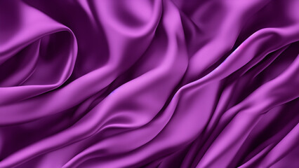Fototapeta premium Purple Silk Satin with Soft Folds, Silk Satin with Gentle Drapes, Silk Fabric Background, Silk Fabric Soft Folds, Luxury Background, 8K UHD