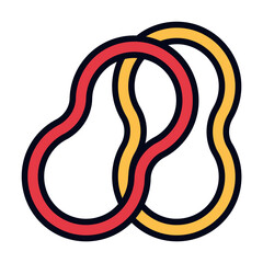 Rubber bands line icon