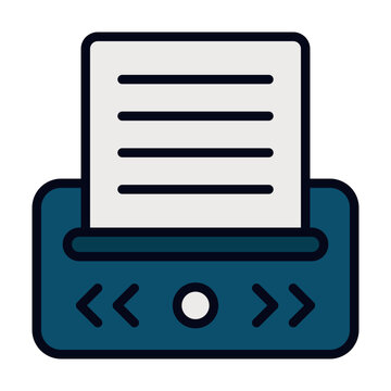 Label maker line icon