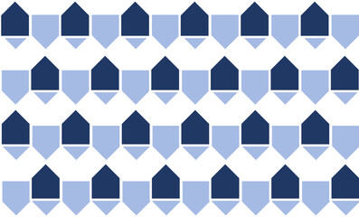 seamless geometric pattern, blue pentagon arranged in horizontal rows repeat seamless pattern, replete image design for fabric print or wallpaper or backdrop or wrap paper print, upside down