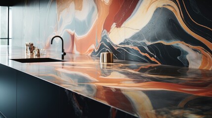 Liquid Marble Surfaces interior, kitchen, room , table