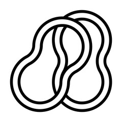 Rubber bands line icon