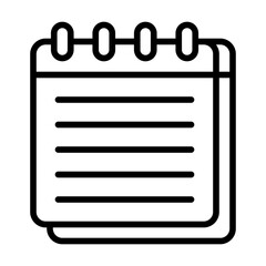 Memo pads line icon