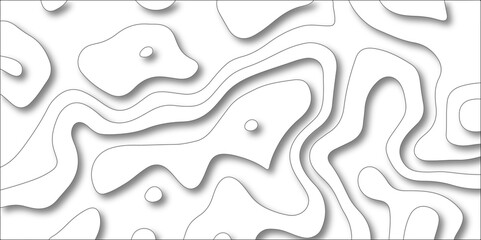 3D Contour map background. Vector geography scheme and terrain. Topography grid map. Stylized topographic contour map. Geographic line mountain relief. Abstract lines or wavy backdrop background. - obrazy, fototapety, plakaty