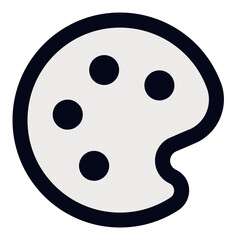 Fototapeta premium Color palette line icon