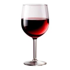 Fotobehang glass of red wine isolated on transparent background © Denis