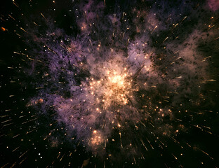 Fototapeta premium fireworks in the sky, generative ai