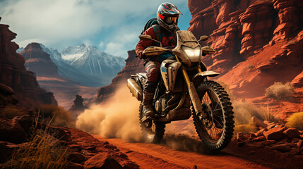 biker in the desert