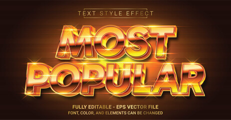 Editable Text Effect with Most Popular Theme. Premium Graphic Vector Template.