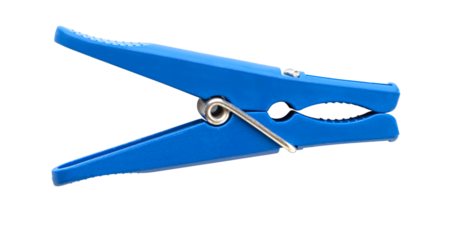 Blue plastic clothespin