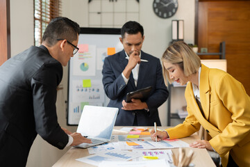 Group asia business people of business people in the company's meeting room. 