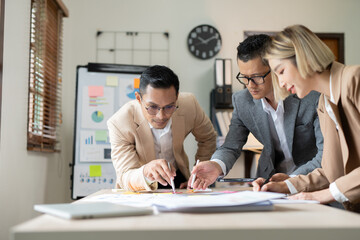 Group asia business people of business people in the company's meeting room. 