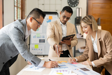 Group asia business people of business people in the company's meeting room. 
