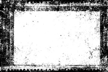 Grunge Decorative Black & White Edge. Type Text Inside, Use as Overlay or for Layer Mask