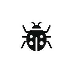 Lady bug icon isolated on white background