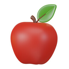 apple autumn fruit 3d illustration
